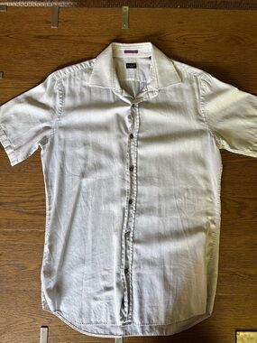Paul Smith Off-White Short-Sleeve Button-Down Shirt